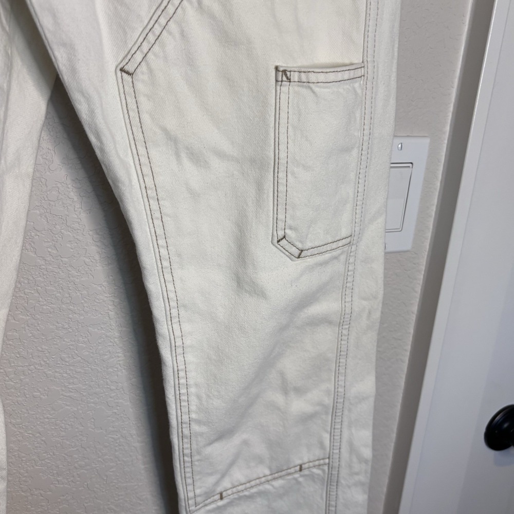 Frame Le Slouch Women's Ivory Cargo Jeans Size 28 - Picture 5 of 16